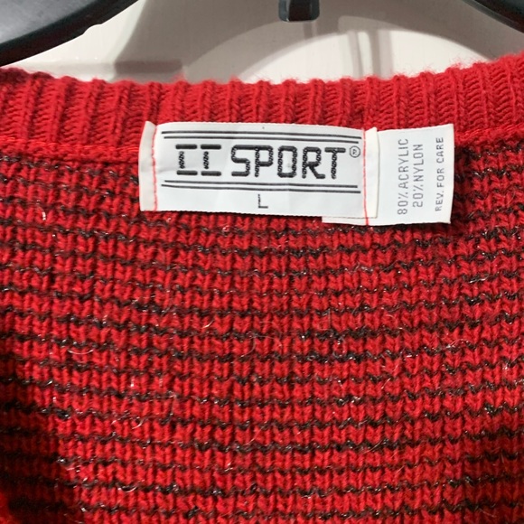 Vintage 80's CC Sport V-neck sweater size Large. - Picture 3 of 8